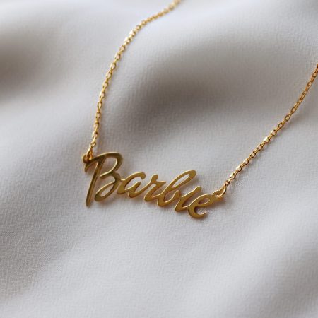 Barbie gümüş kolye