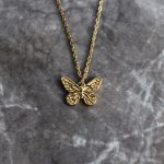 Minimal Kelebek Çelik Kolye Modelleri