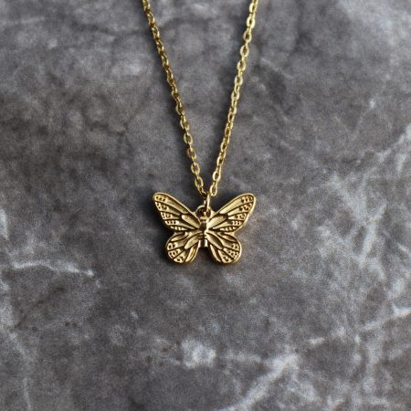 Minimal Kelebek Çelik Kolye Modelleri