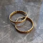 Çelik altın halka küpe modelleri (3)