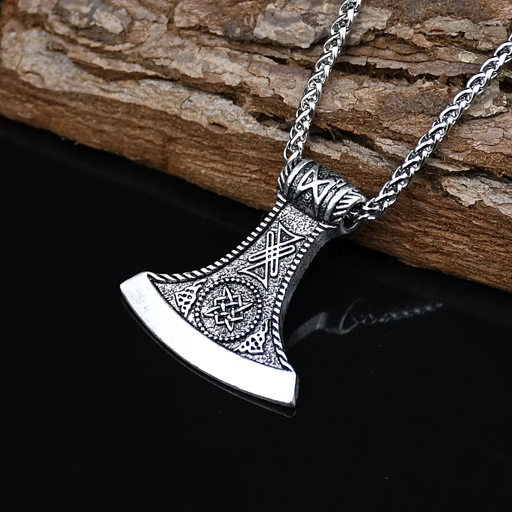 Erkek çelik balta viking kolye Erkek çelik balta viking kolye