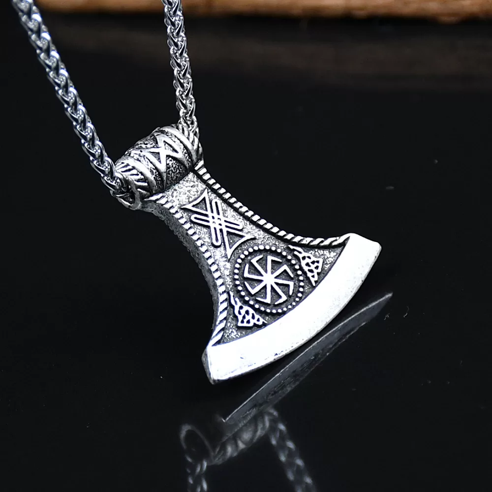 Erkek çelik balta viking kolye (2) Erkek çelik balta viking kolye