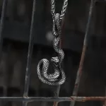 Erkek çelik yılan kolye snake