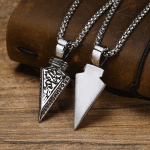 Viking mızrak çelik kolye (4)
