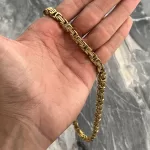 Altın çelik kral zincir kolye king chain (2)