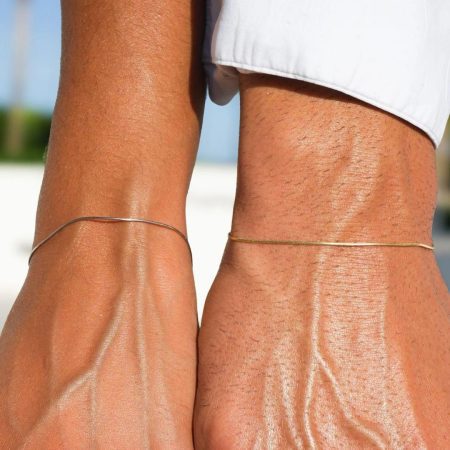 Minimal sevgili bilekliği italyan zincir bileklik