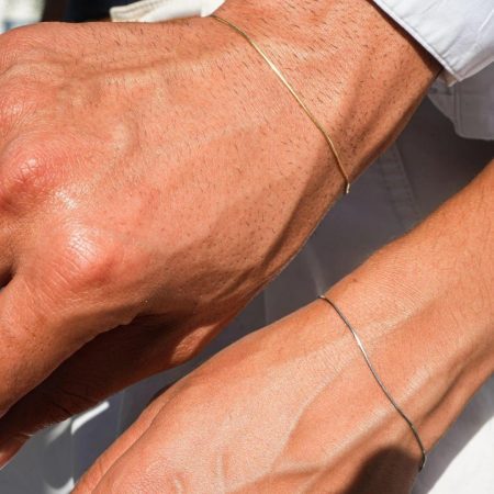 Minimal sevgili bilekliği italyan zincir bileklik