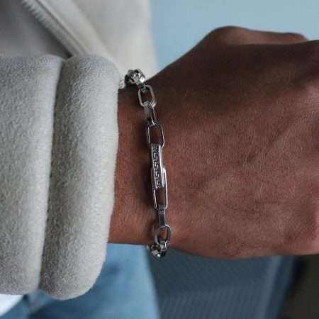 925 ayar gümüş erkek kalın zincir tasarım bileklik