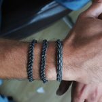 Kazaziye Örme Gümüş Erkek Bileklik (15)