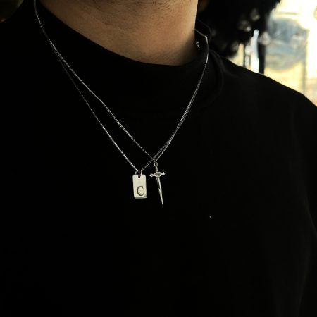 Erkek gümüş tasarım kolye takı modelleri